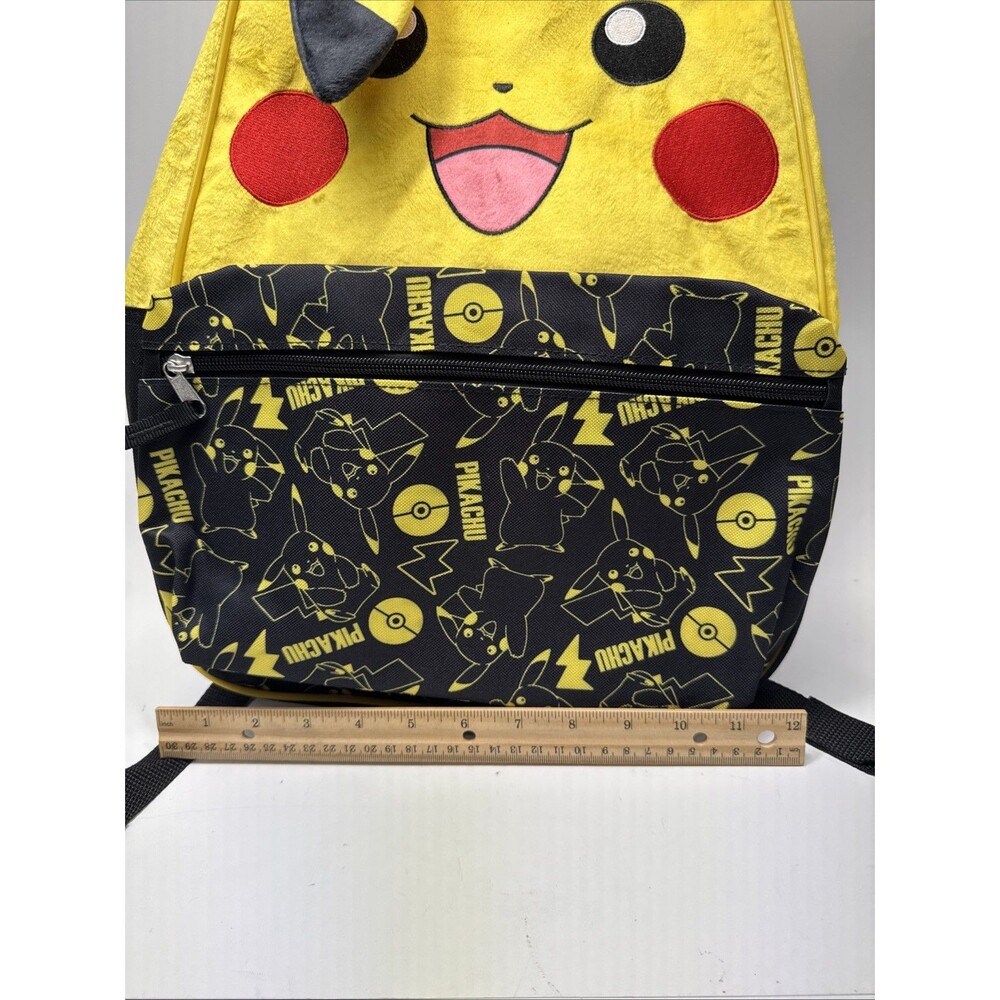 Pokemon  Pikachu School Backpack Book Bag Boys Girls 16" 3 D Ears. - Picture 7 of 7